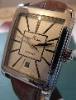 Maurice Lacroix Pontos Rectangulaire, SIlver Dial With Leather Strap