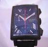 Louis Erard La Carree Automatic Chronograph, Black Dial With Leather Strap