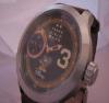 Topolino Aviatore Disney Hand Winding Watch, Black Dial With Leather Strap