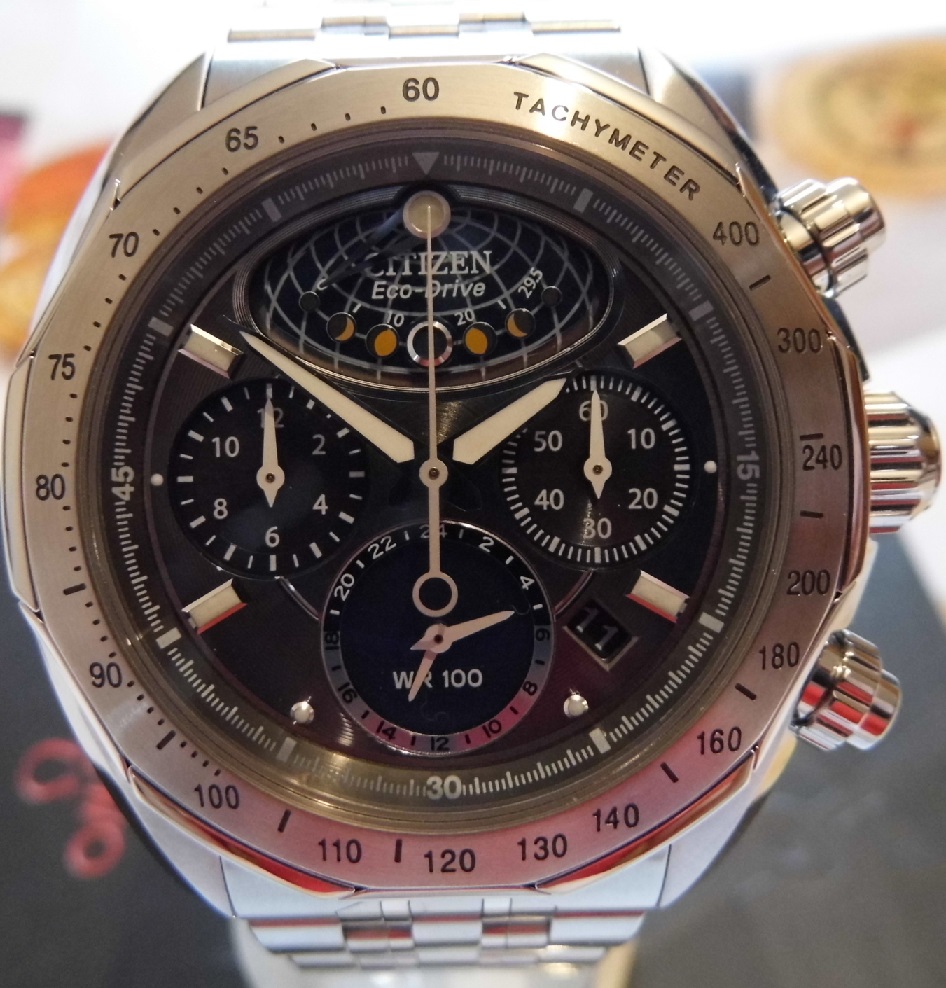 Citizen Signature Moonphase Chronograph, Silver Dial, Bracelet