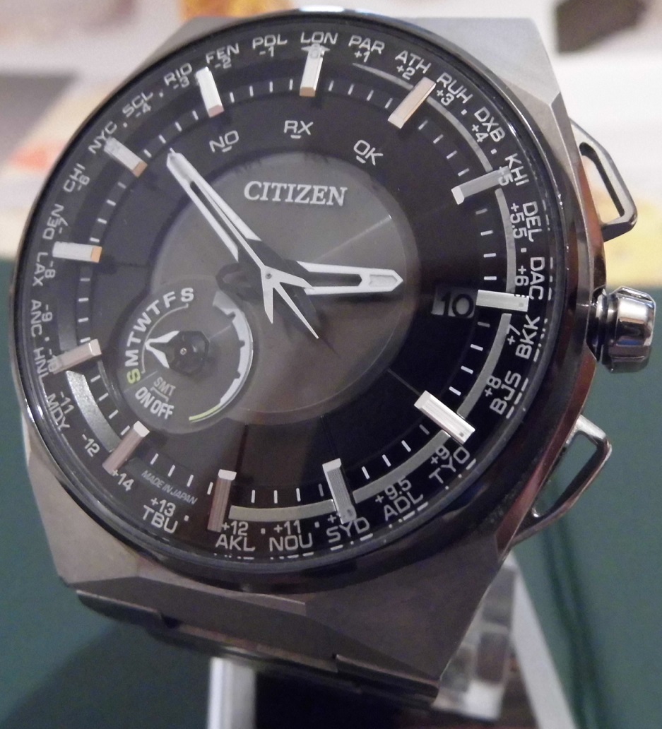 Citizen F100 Satellite Wave, Black Dial, Titanium Bracelet