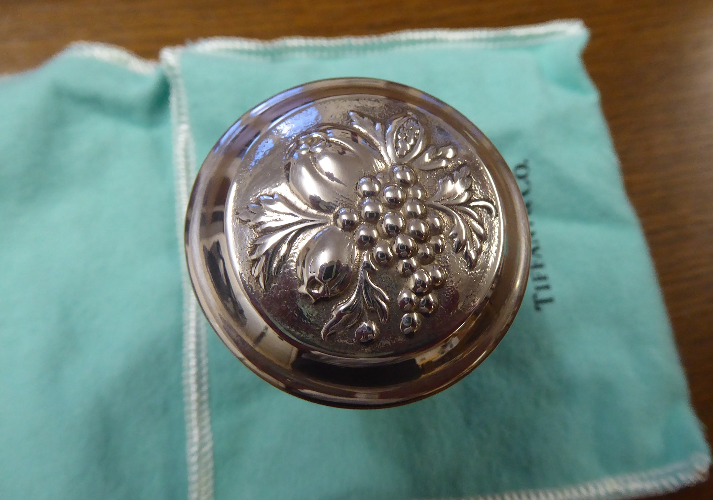 A Tiffany & Co Silver Wine Cork / Bottle Stopper