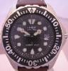 Citizen Eco Drive Divers 300M, Black Dial, Leather Strap
