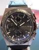 Gucci Pantheon Chronograph, Black Dial With Leather Strap