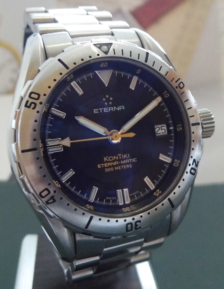 Eterna Kontiki 300M Diver, Black Dial, Bracelet