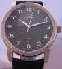 Eterna Soleure Automatic Watch, Black Dial With Leather Strap