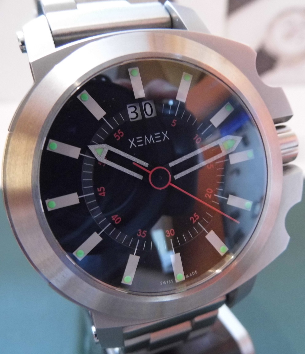 Xemex Concept One Big Date, Black Dial, Bracelet & Strap