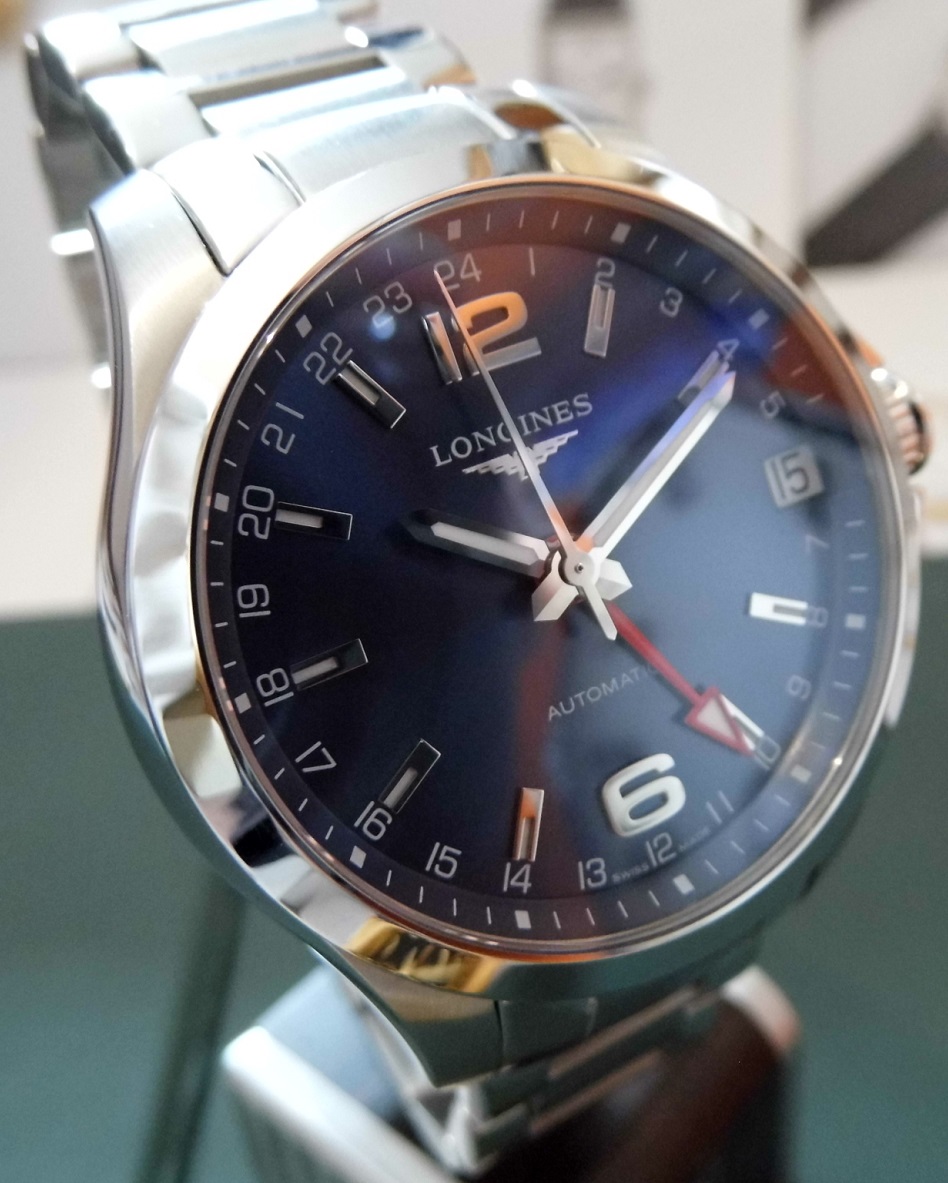 Longines Conquest GMT, Blue Dial, Bracelet