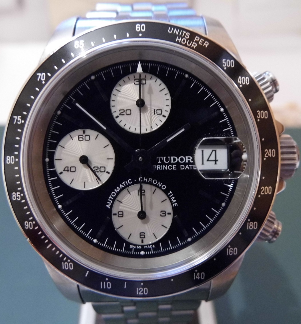 Tudor Prince Date Chronograph Black Dial Bracelet