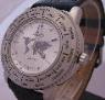 Mido Worldtimer, Silver Dial With Blue Leather Strap