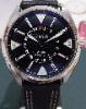 Eterna Kontiki Four Hands, Black Dial, Leather Strap