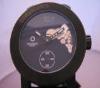 Meccaniche Veloci Corsa Corta Watch, Black Dial With Leather Strap
