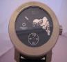 Meccaniche Veloci Corsa Corta Watch, Black Dial With Leather Strap