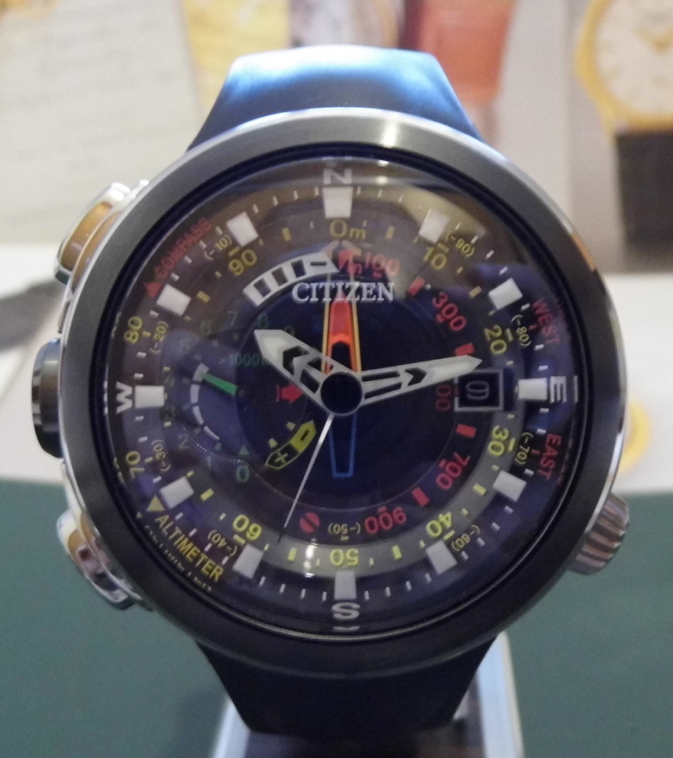 Citizen Cirrus Altichron Black Dial Black Rubber Strap