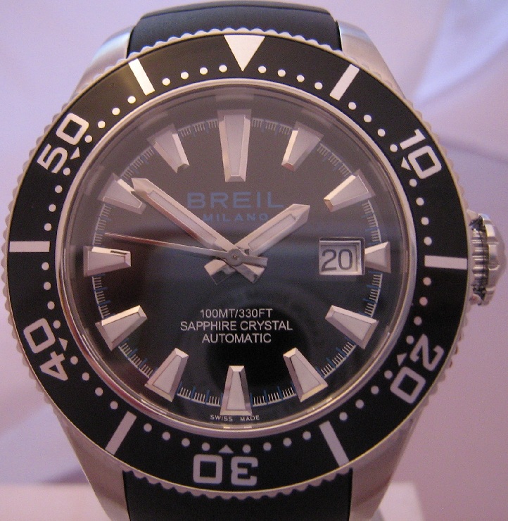 Breil Milano Manta Automatic, Black Dial With Rubber Strap
