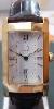 Dunhill Facet Gold IP Quartz, White Dial, Brown Leather Strap