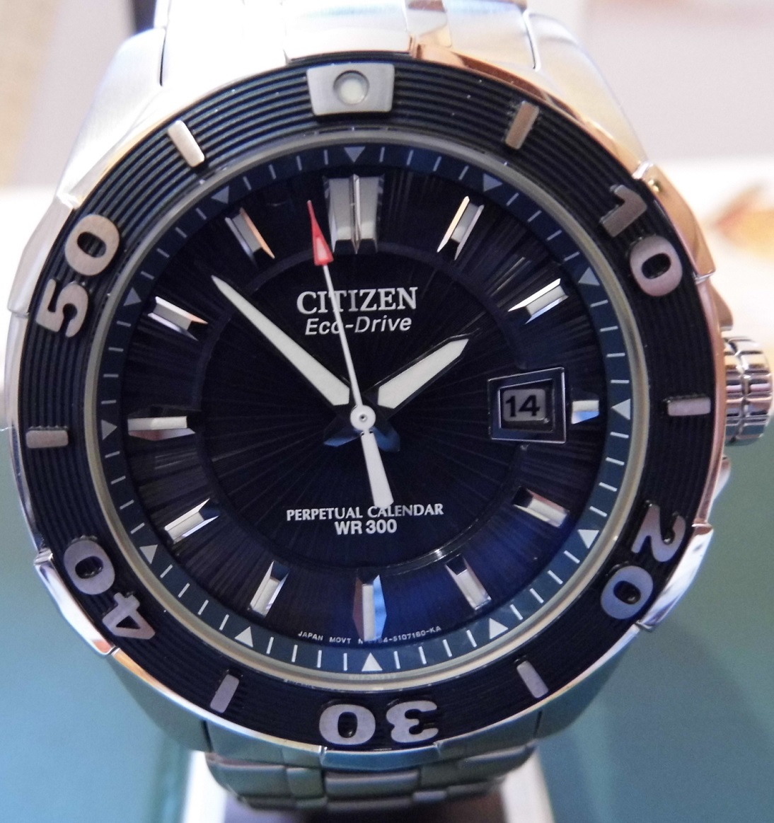 Citizen Signature Perpetual Calendar Diver, Blue Dial, Bracelet