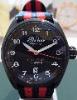 Perseo Rail King Automatic, Black Dial, Black Leather & Nato Strap