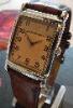 Emporio Armani Classic Tank, Brown Dial, Leather Strap