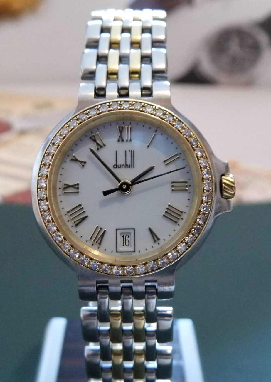 Alfred Dunhill Ladies Diamond, White Dial, Bracelet