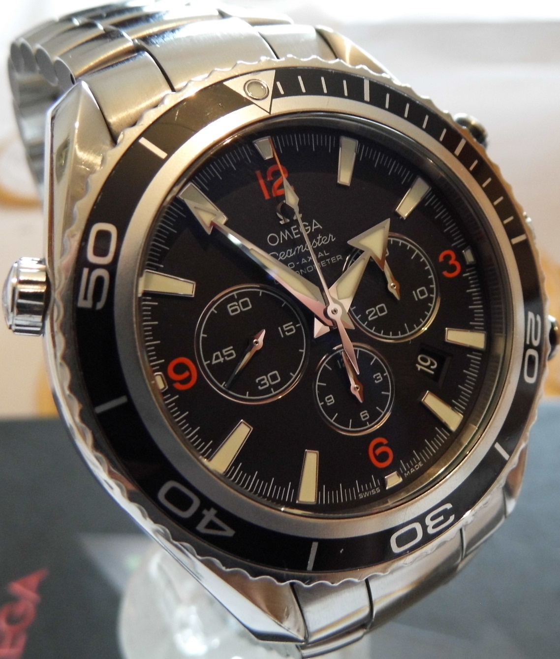 Omega Seamaster Planet Ocean Chronograph, Black Dial, Bracelet