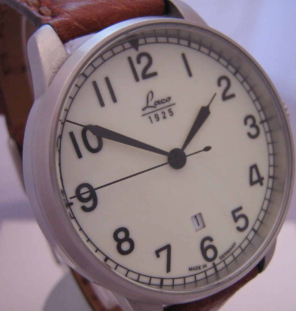 Laco Marine Automatic, Cream Dial With Leather Strap