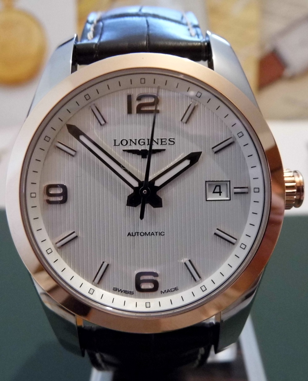 Longines Conquest Classic Automatic, White Dial, Leather Strap