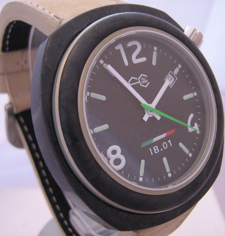 Full Carbon IB01 Desert Storm, Black Dial With Leather Strap