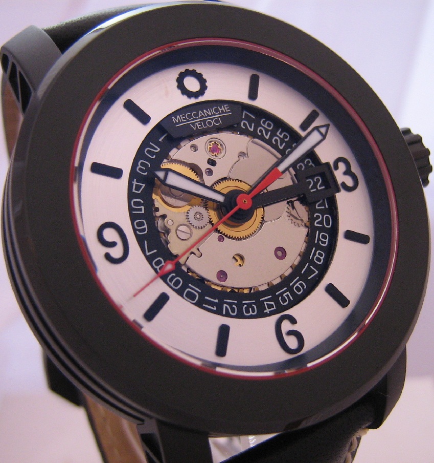 Meccaniche Veloci Ace Cafe, Silver Dial With Leather Strap