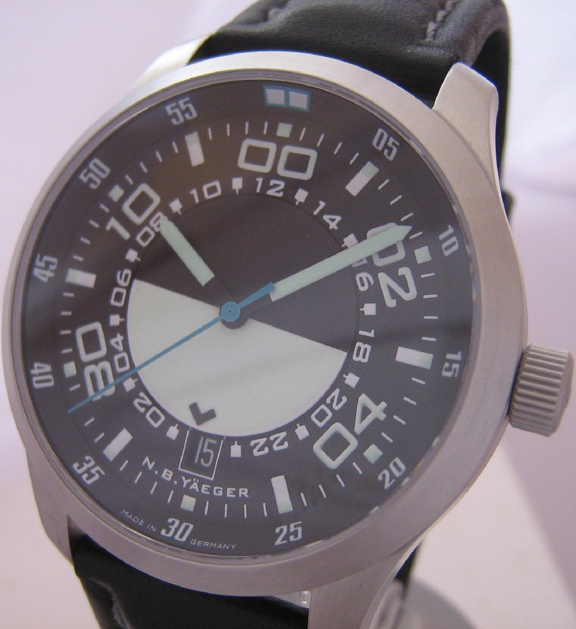 N.B. Yaeger Tango GMT, Black Dial With 2 Straps