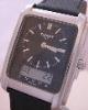 Tissot Analogue Digital Watch, Black Dial, Leather Strap