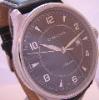Di Bacarri Automatic Watch, Black Dial With Leather Strap