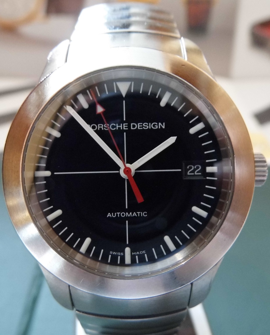 Eterna Porsche Design P6000, Black Dial, Steel Bracelet