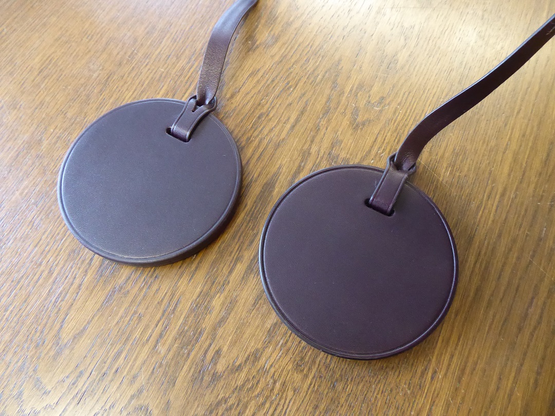 Two Alfred Dunhill Duke Leather Luggage Tags