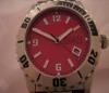 Gucci Pantheon Divers Watch, Red Dial With Steel & Rubber Bracelet