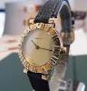Tiffany Atlas Ladies 18K Gold, Gold Dial, Leather Strap