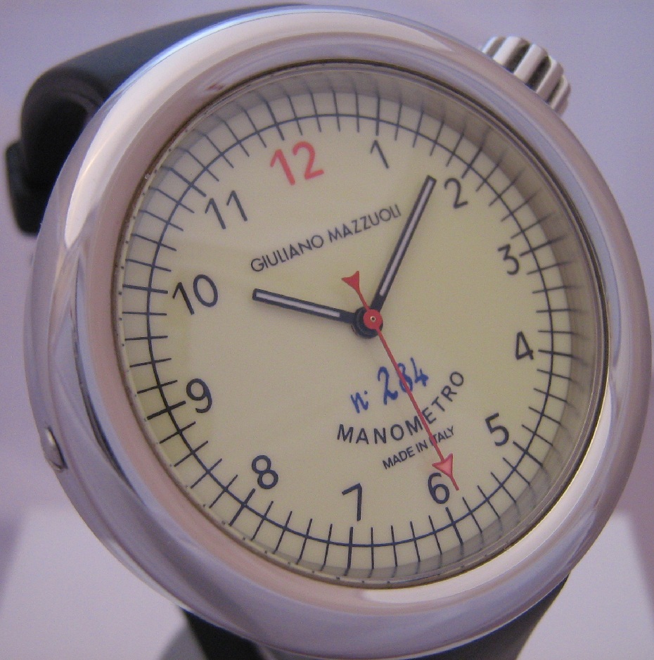 Giuliano Mazzuoli Manometro Millesimato, Cream Dial With Rubber Strap