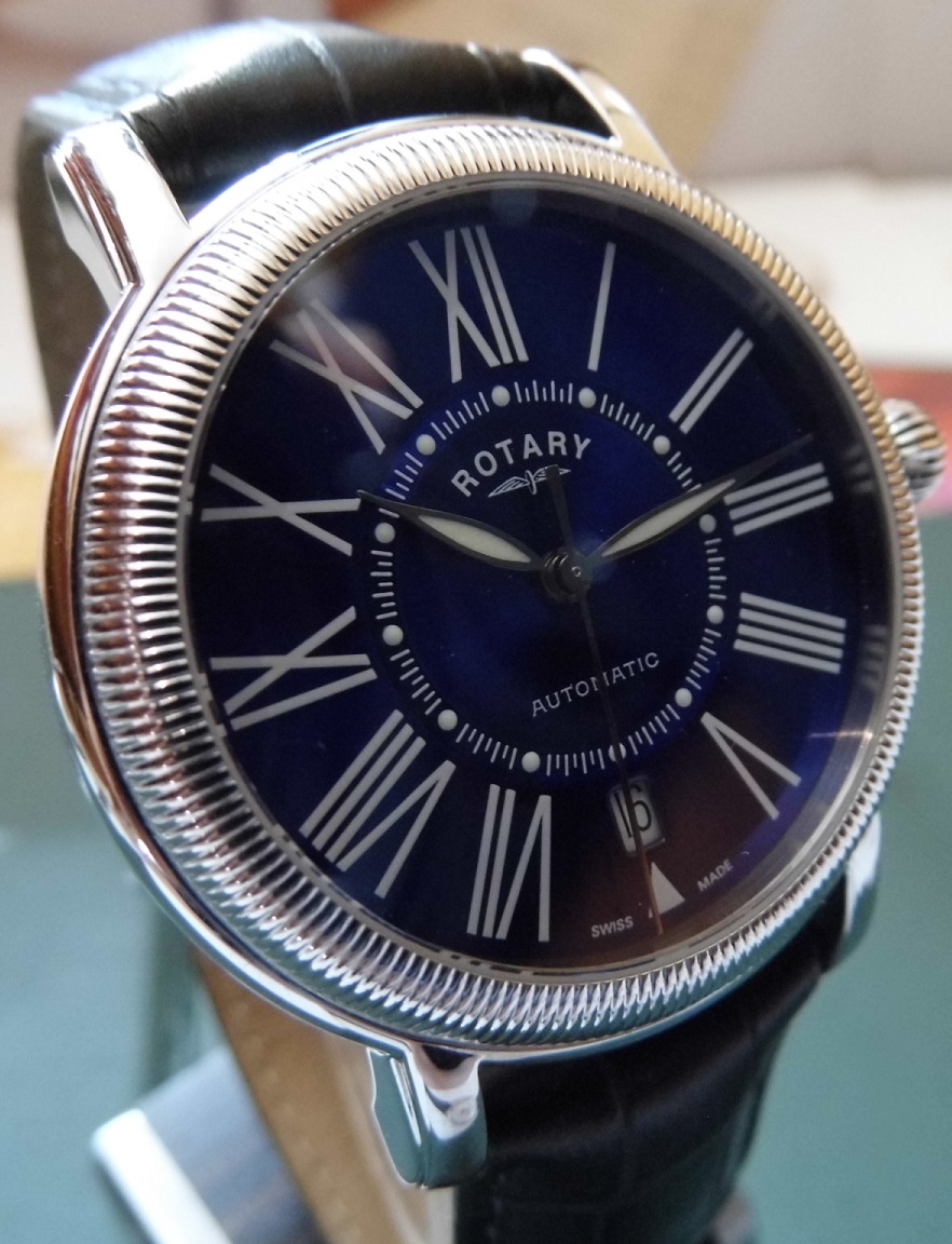 Rotary Elite Ltd Edition Blue Dial Black Leather Strap