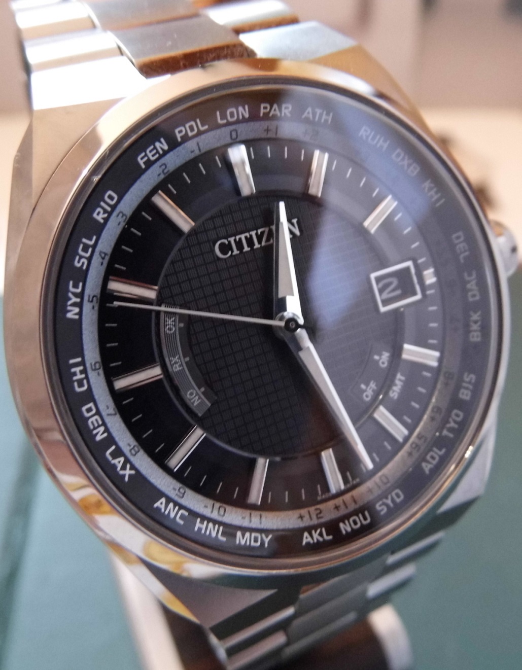 Citizen Atessa Direct Drive, Black Dial, Titanium Bracelet