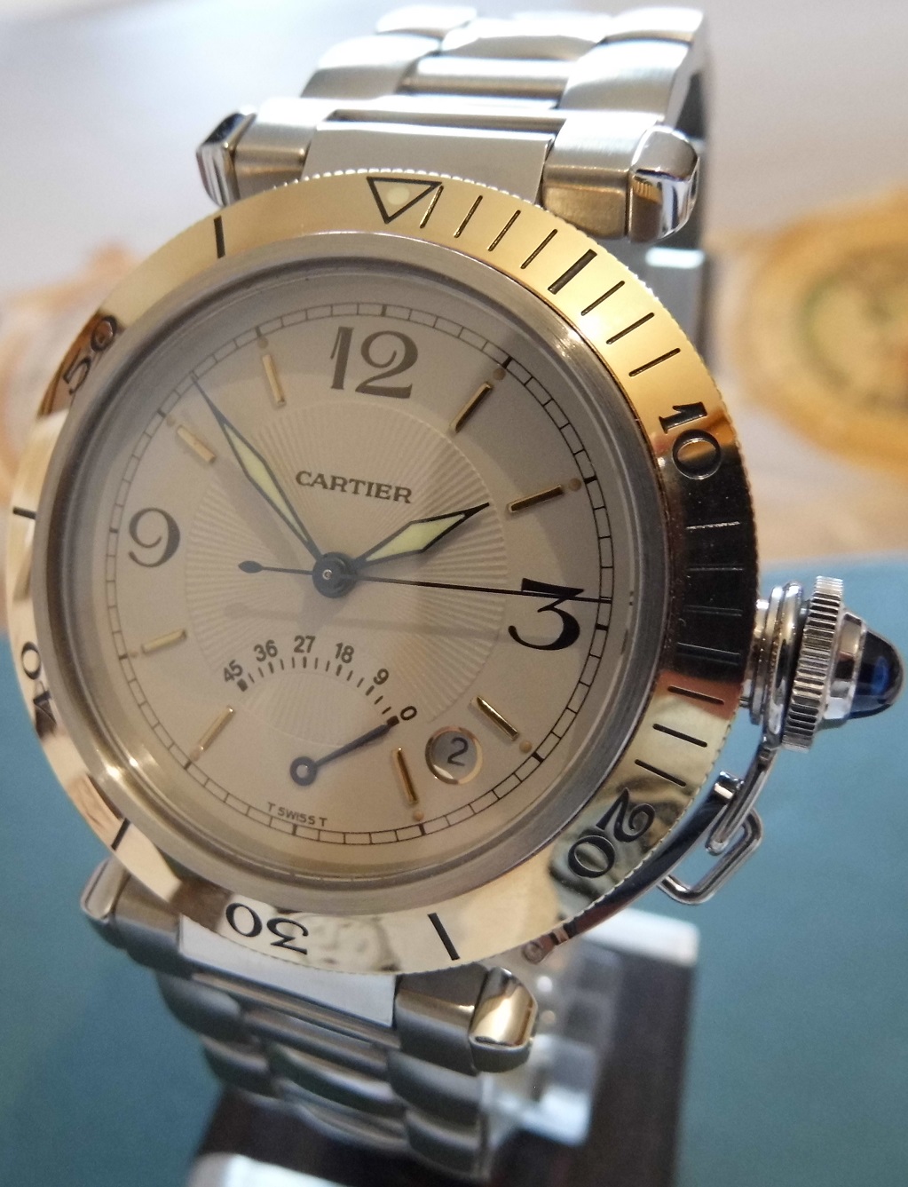 Cartier Pasha Power Reserve, White Dial, Bracelet