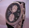 Louis Erard Heritage Chronograph, Black Dial With Leather Strap