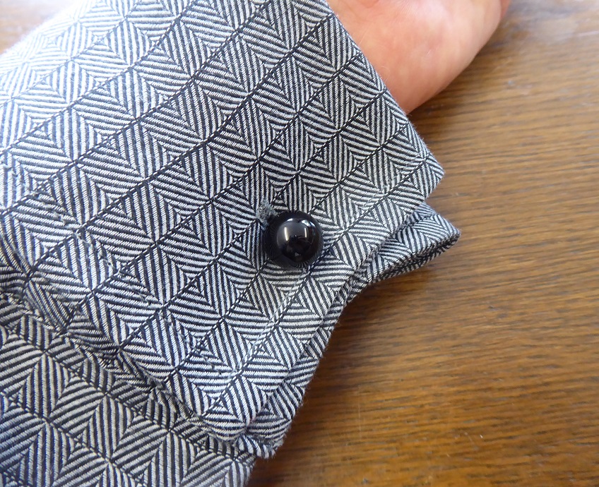 Tiffany & Co Sterling Silver & Onyx Barbell Cufflinks
