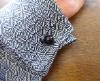 Tiffany & Co Sterling Silver & Onyx Barbell Cufflinks