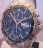 Tag Heuer Aquaracer Chronograph, Blue Dial,  Steel Bracelet & Rubber Strap