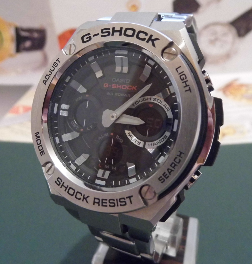 Casio G Shock GST-S110D, Black Dial, Bracelet