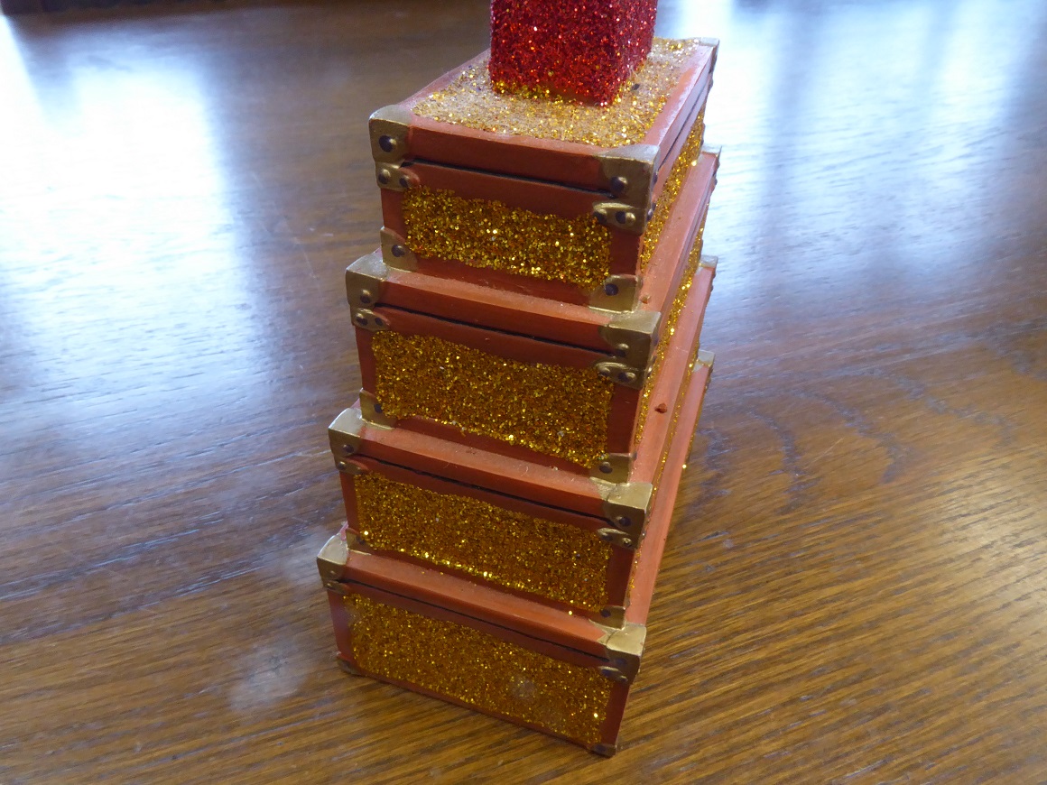 A Louis Vuitton Trunk Christmas Decoration