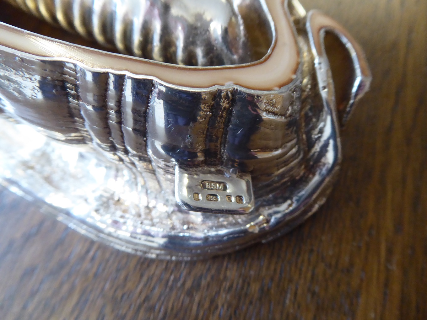A Ross Somerville Morgan Silver Fossil Shell