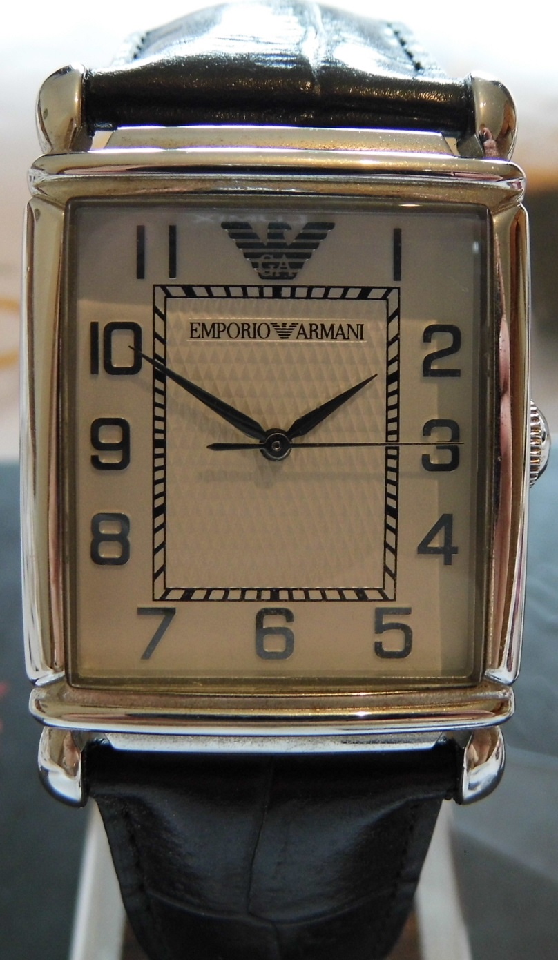 Emporio armani tank best sale watch