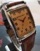 Emporio Armani Classic Tank, Brown Dial, Leather Strap