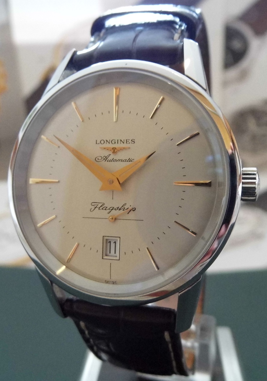 Longines Flagship Heritage, Silver Dial, Leather Strap